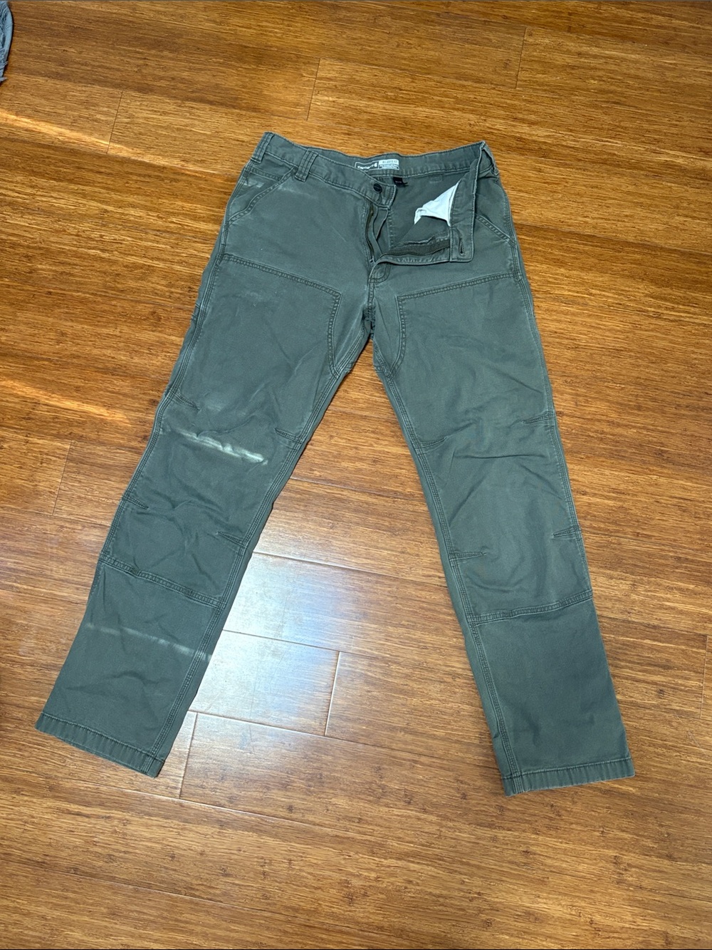 Carhartt Men's Olive Cargo Work Pants
